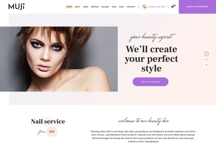 294208825-1.jpg Muji | Beauty Shop & Spa Salon WordPress Theme - Görsel 1