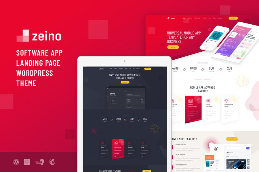 377650619-1.jpg Zeino - App Landing WordPress Theme - Görsel 1