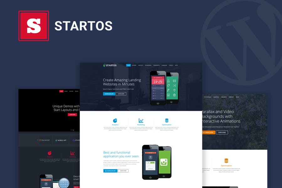 51676675-1.jpg Startos - Modern App Landing Page WordPress Theme - Görsel 1