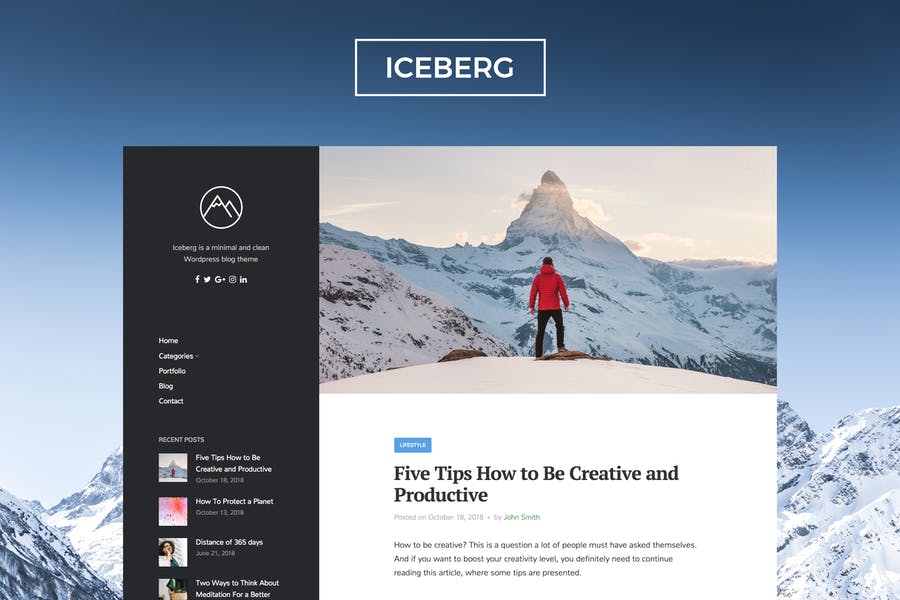 899266983-1.jpg Iceberg - Clean & Modern WordPress Blog Theme - Görsel 1