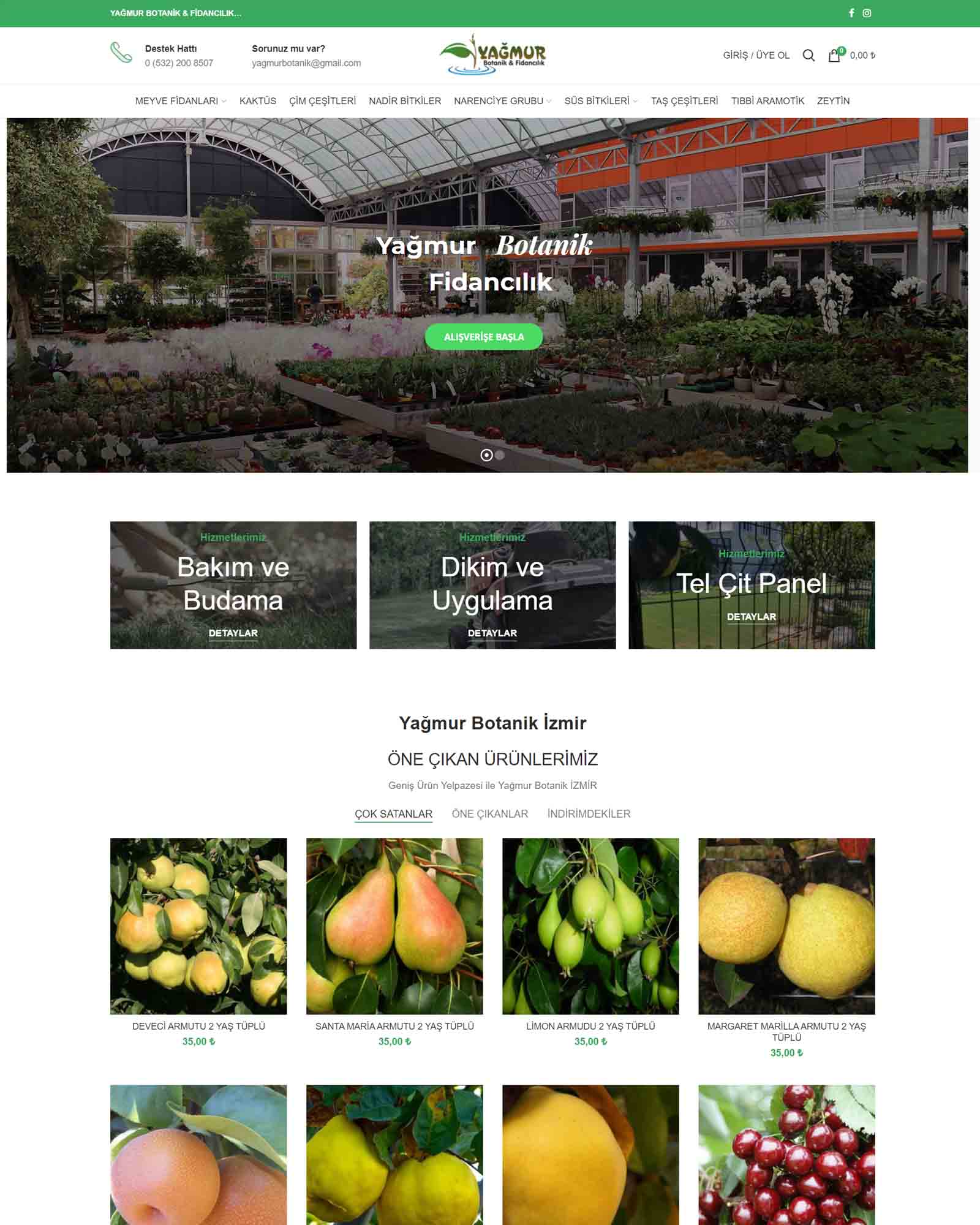 botanik.jpg Hazır E-Ticaret Fidan Satisi Web Sitesi - Görsel 1